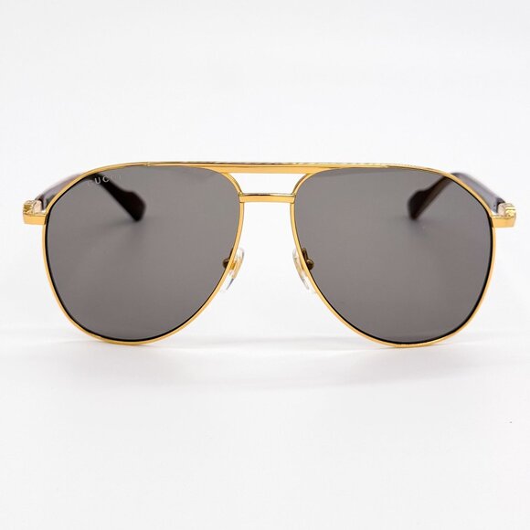 NEW GUCCI SUNGLASSES GG1220S 002 GOLD/GRAY MEN EYEWEAR GUCCI